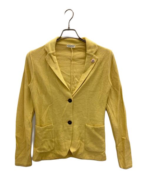 LARDINI（ラルディーニ）LARDINI (ラルディーニ) ニットテーラードジャケット イエロー サイズ:38の古着・服飾アイテム