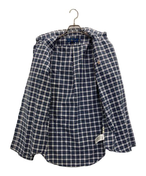 RALPH LAUREN（ラルフローレン）RALPH LAUREN (ラルフローレン) ボタンダウンシャツ グリーン×ネイビー サイズ:Ｍの古着・服飾アイテム