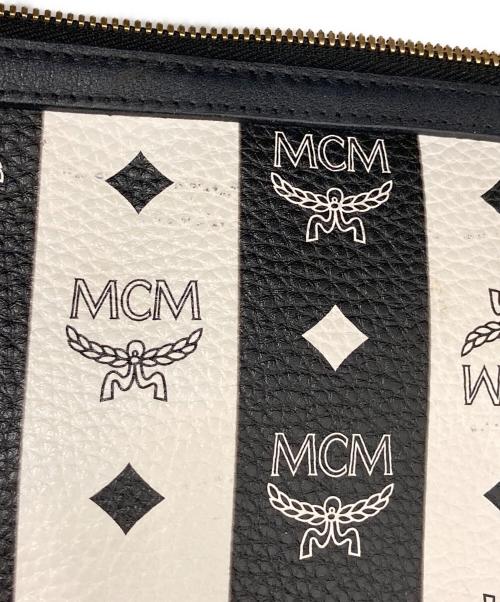 MCM（エムシーエム）MCM (エムシーエム) ワンショルダーバッグ ブラック×ホワイトの古着・服飾アイテム