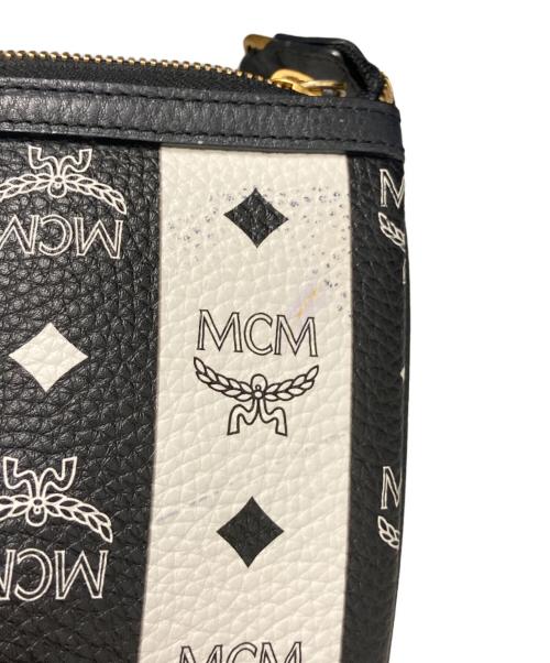 MCM（エムシーエム）MCM (エムシーエム) ワンショルダーバッグ ブラック×ホワイトの古着・服飾アイテム