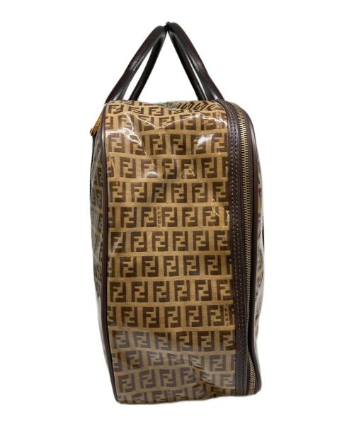 FENDI（フェンディ）FENDI (フェンディ) ズッカ柄エナメルボストンバッグ ブラウンの古着・服飾アイテム