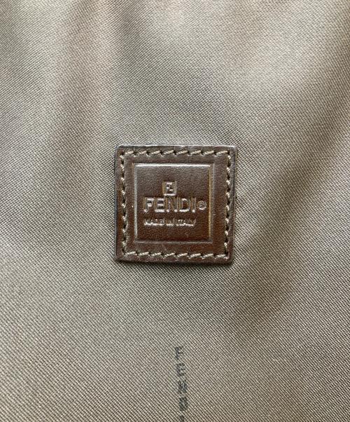 FENDI（フェンディ）FENDI (フェンディ) ズッカ柄エナメルボストンバッグ ブラウンの古着・服飾アイテム