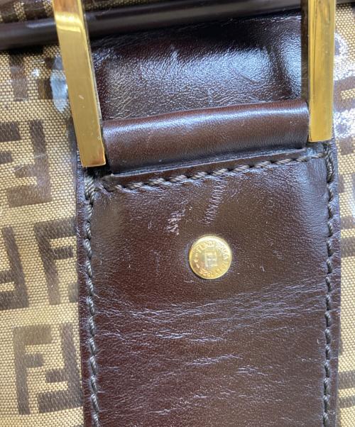 FENDI（フェンディ）FENDI (フェンディ) ズッカ柄エナメルボストンバッグ ブラウンの古着・服飾アイテム