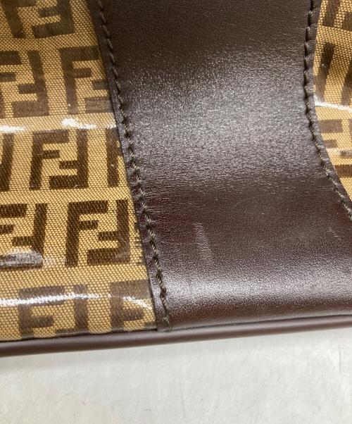 FENDI（フェンディ）FENDI (フェンディ) ズッカ柄エナメルボストンバッグ ブラウンの古着・服飾アイテム