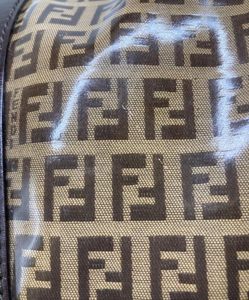 FENDI（フェンディ）FENDI (フェンディ) ズッカ柄エナメルボストンバッグ ブラウンの古着・服飾アイテム