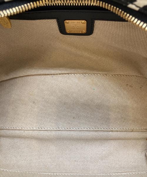MCM（エムシーエム）MCM (エムシーエム) 2WAY スタッズハンドバッグ ブラック×ホワイトの古着・服飾アイテム