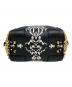 中古・古着 MCM (エムシーエム) 2WAY スタッズハンドバッグ ブラック×ホワイト：25000円