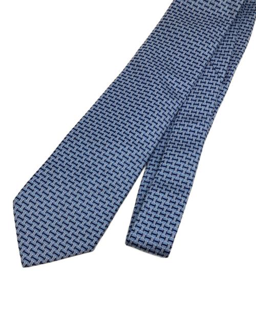 HERMES（エルメス）HERMES (エルメス) シルクネクタイ ブルー サイズ:表記無しの古着・服飾アイテム