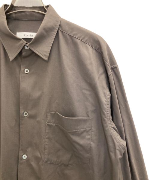 cornier（コルニエ）Cornier (コルニエ) レギュラーカラーシャツ ブラウン サイズ:Ｍの古着・服飾アイテム