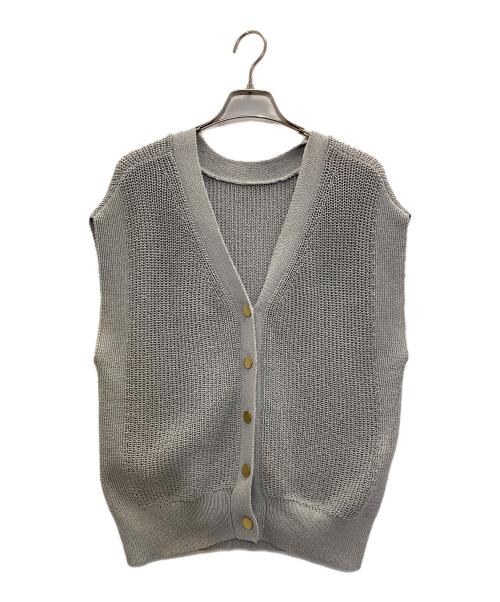 2nd nolleys（セカンドノーリーズ）2nd nolleys (セカンドノーリーズ) ペーパーヤーン2WAYベスト グレー サイズ:FREEの古着・服飾アイテム