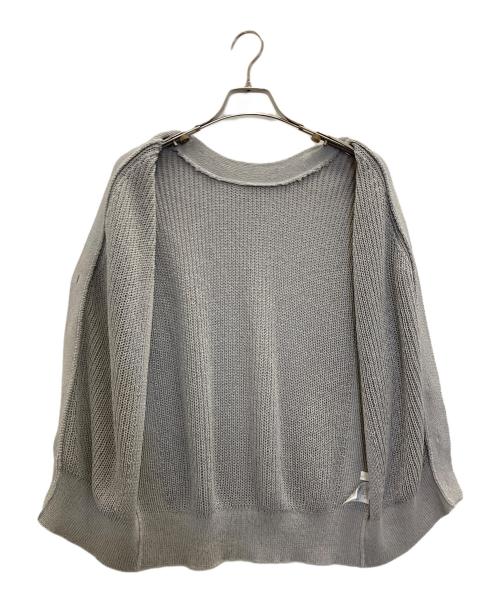 2nd nolleys（セカンドノーリーズ）2nd nolleys (セカンドノーリーズ) ペーパーヤーン2WAYベスト グレー サイズ:FREEの古着・服飾アイテム