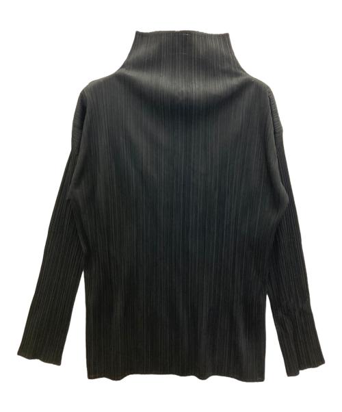 ISSEY MIYAKE（イッセイミヤケ）ISSEY MIYAKE (イッセイミヤケ) ハイネックプリーツカットソー ブラック サイズ:Mの古着・服飾アイテム