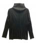 ISSEY MIYAKE（イッセイミヤケ）の古着「ハイネックプリーツカットソー」｜ブラック