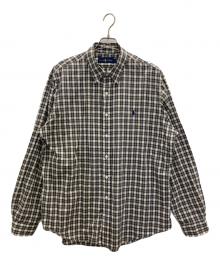 RALPH LAUREN（ラルフローレン）の古着「チェックシャツ」｜グレー