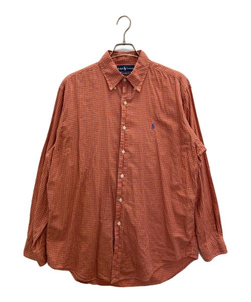 RALPH LAUREN（ラルフローレン）RALPH LAUREN (ラルフローレン) チェックシャツ オレンジ サイズ:Ｌの古着・服飾アイテム