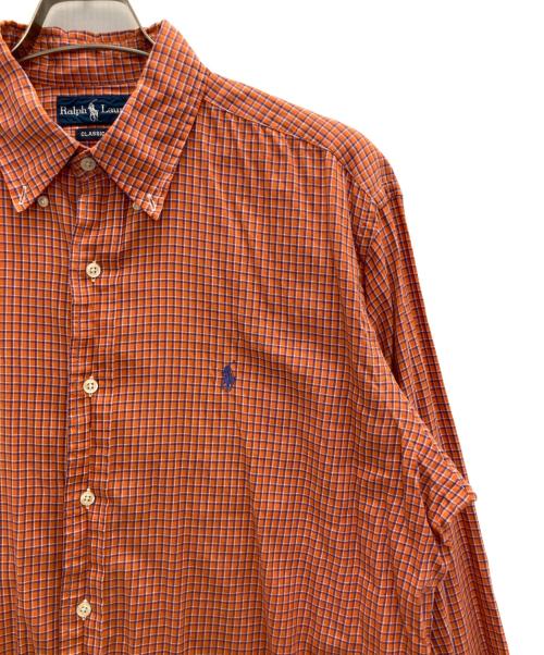 RALPH LAUREN（ラルフローレン）RALPH LAUREN (ラルフローレン) チェックシャツ オレンジ サイズ:Ｌの古着・服飾アイテム