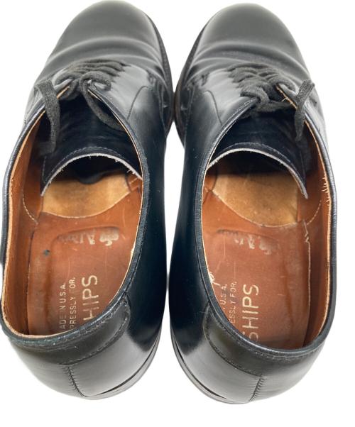 Alden（オールデン）Alden (オールデン) SHIPS (シップス) ミリタリーラスト プレーントゥシューズ ブラック サイズ:6 1/2の古着・服飾アイテム