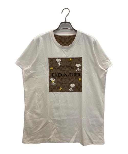 COACH（コーチ）COACH (コーチ) PEANUTS (ピーナッツ) 半袖カットソー ホワイト サイズ:Mの古着・服飾アイテム