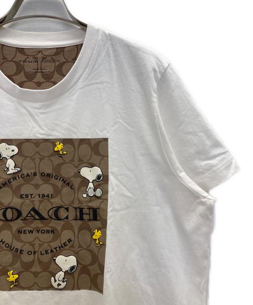 COACH（コーチ）COACH (コーチ) PEANUTS (ピーナッツ) 半袖カットソー ホワイト サイズ:Mの古着・服飾アイテム