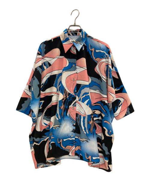MM6 Maison Margiela（エムエムシックスメゾンマルジェラ）MM6 Maison Margiela (エムエムシックスメゾンマルジェラ) 総柄シャツ ブルー サイズ:Sの古着・服飾アイテム