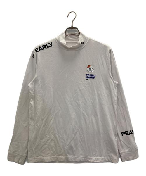 PEARLY GATES（パーリーゲイツ）PEARLY GATES (パーリーゲイツ) ハイネックカットソー ホワイト サイズ:6の古着・服飾アイテム
