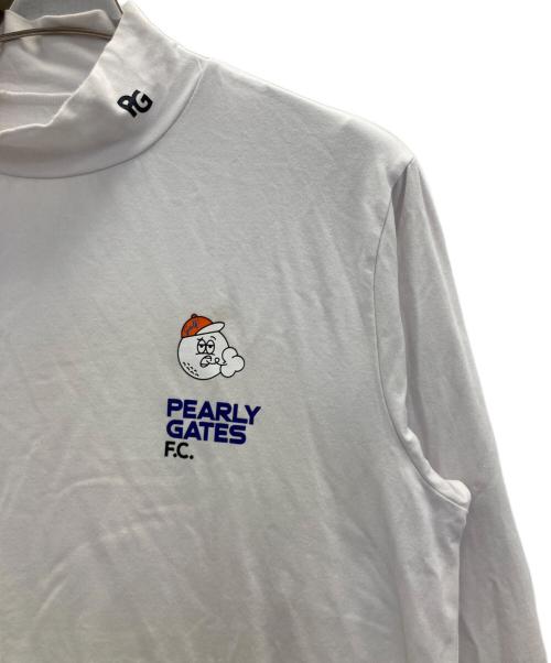 PEARLY GATES（パーリーゲイツ）PEARLY GATES (パーリーゲイツ) ハイネックカットソー ホワイト サイズ:6の古着・服飾アイテム