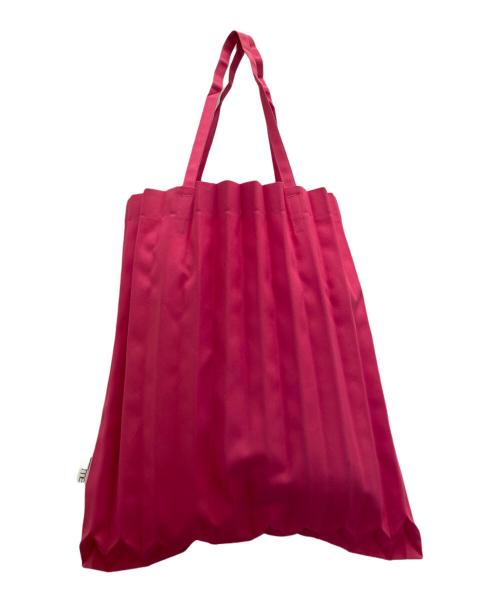 me ISSEY MIYAKE（ミーイッセイ ミヤケ）me ISSEY MIYAKE (ミーイッセイ ミヤケ) プリーツトートバック ピンクの古着・服飾アイテム