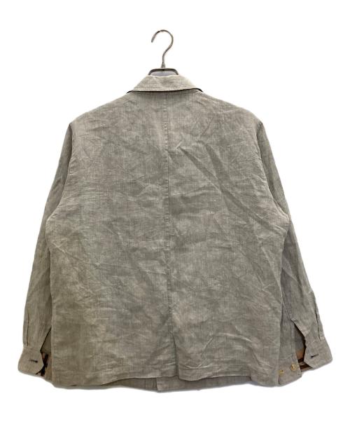 BURBERRY LONDON（バーバリーロンドン）BURBERRY LONDON (バーバリーロンドン) リネン比翼ジャケット ベージュ サイズ:Lの古着・服飾アイテム