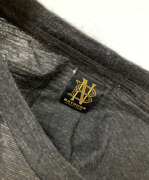 BATONER（バトナ―）BATONER (バトナ―) SUMMER WOOL T-SHIRT ブラウン サイズ:3の古着・服飾アイテム
