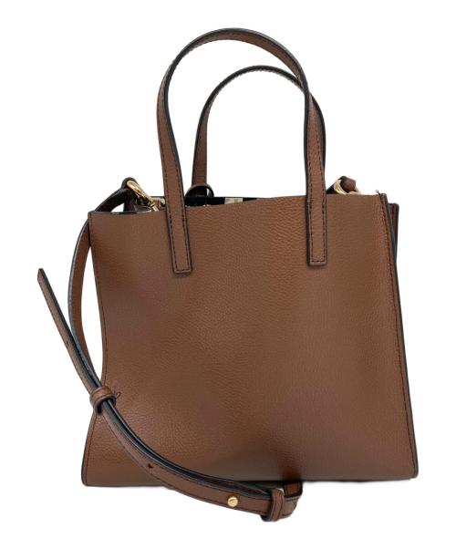 MARC JACOBS（マークジェイコブス）MARC JACOBS (マークジェイコブス) THE GRIND MINI TOTE BAG ブラウンの古着・服飾アイテム