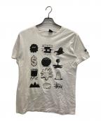 stussy×KLYONSステューシー×ケヴィン・ライオンズ）の古着「プリントTシャツ」｜ホワイト