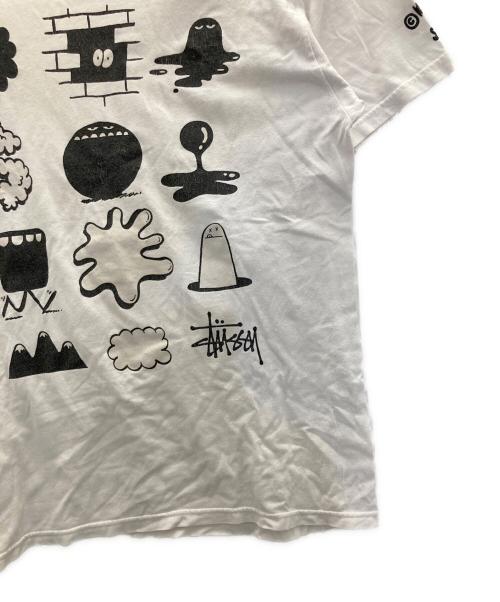 stussy（ステューシー）stussy (ステューシー) KLYONS (ケヴィン・ライオンズ) プリントTシャツ ホワイト サイズ:Mの古着・服飾アイテム