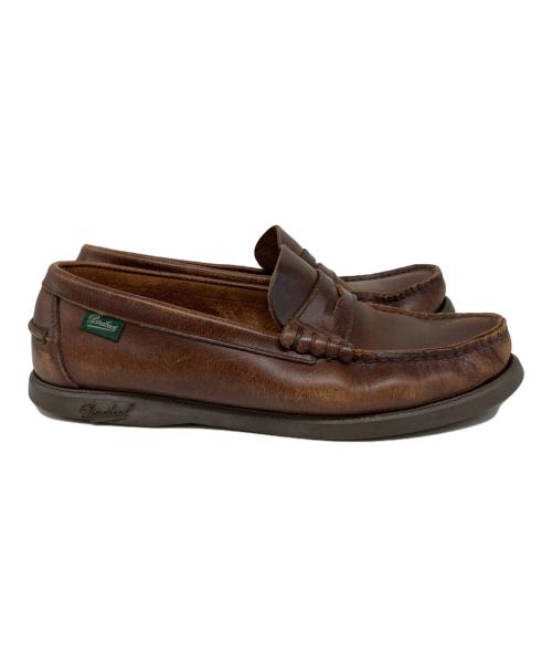 PARABOOT（パラブーツ）PARABOOT (パラブーツ) コインローファー ブラウン サイズ:SIZE ４の古着・服飾アイテム