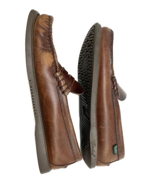 PARABOOT（パラブーツ）PARABOOT (パラブーツ) コインローファー ブラウン サイズ:SIZE ４の古着・服飾アイテム