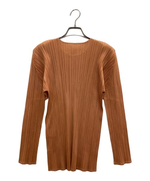 ISSEY MIYAKE（イッセイミヤケ）ISSEY MIYAKE (イッセイミヤケ) プリーツカットソー オレンジ サイズ:Ｍの古着・服飾アイテム