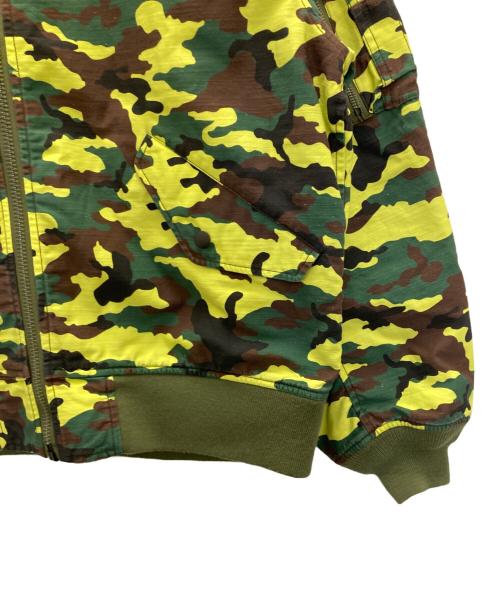 ATMOS（アトモス）atmos (アトモス) Reversible Flight Jacket YELLOW CAMOUFLAGE グリーン サイズ:Lの古着・服飾アイテム