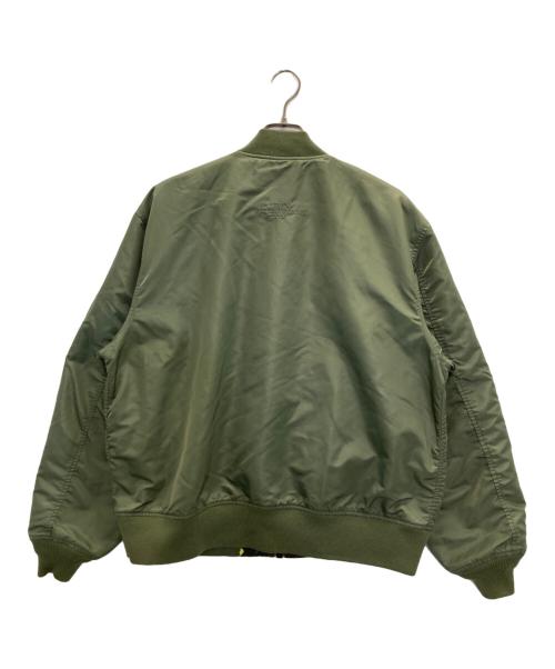 ATMOS（アトモス）atmos (アトモス) Reversible Flight Jacket YELLOW CAMOUFLAGE グリーン サイズ:Lの古着・服飾アイテム