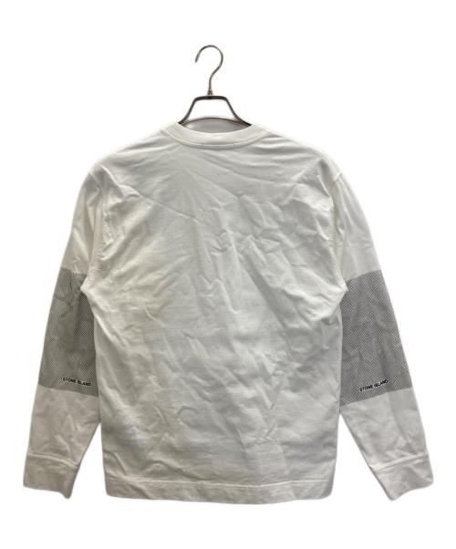 STONE ISLAND（ストーンアイランド）STONE ISLAND (ストーンアイランド) コットンジャージスウェットシャツ ホワイト サイズ:Sの古着・服飾アイテム