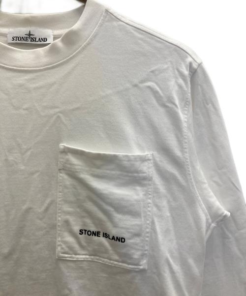 STONE ISLAND（ストーンアイランド）STONE ISLAND (ストーンアイランド) コットンジャージスウェットシャツ ホワイト サイズ:Sの古着・服飾アイテム