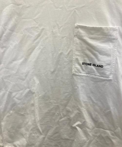 STONE ISLAND（ストーンアイランド）STONE ISLAND (ストーンアイランド) コットンジャージスウェットシャツ ホワイト サイズ:Sの古着・服飾アイテム