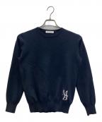 MADISON BLUEマディソンブルー）の古着「CREW NECK L/S MB LOGO」｜ネイビー