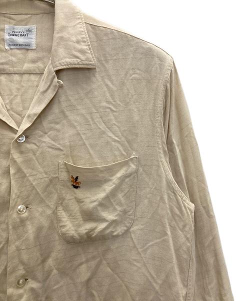TOWN CRAFT（タウンクラフト）TOWN CRAFT (タウンクラフト) 60s オープンカラーシャツ ベージュ サイズ:Mの古着・服飾アイテム