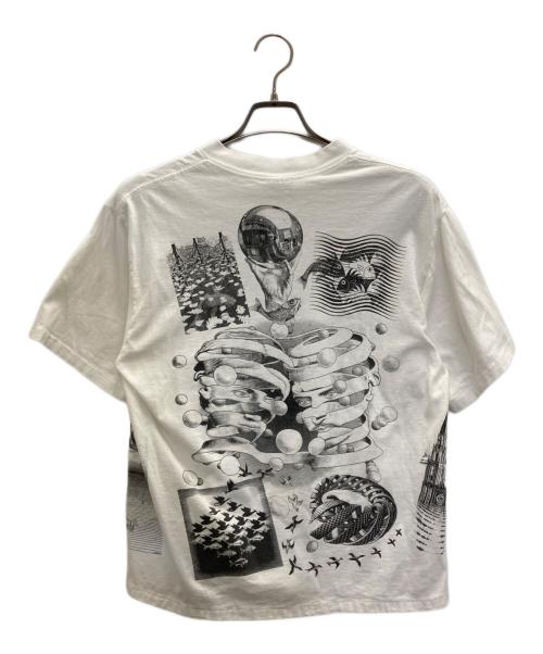 SoF Tee（ソフ ティー）SoF Tee (ソフ ティー) 90s M.C.Escher アートプリントTシャツ ホワイト サイズ:Lの古着・服飾アイテム