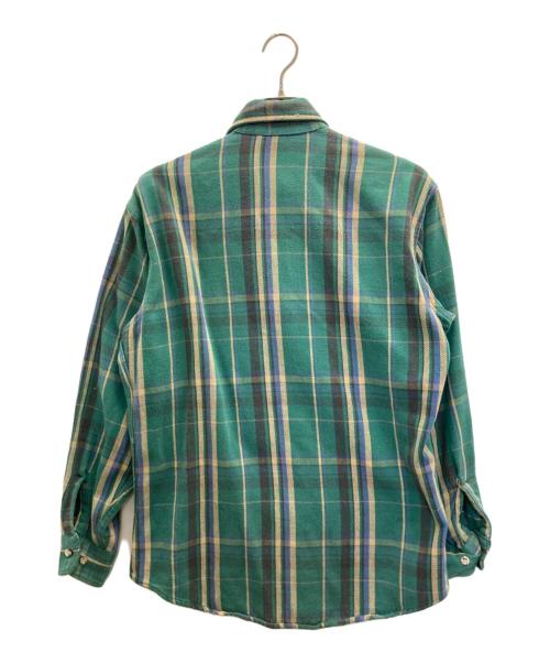 ST JOHN'S BAY（セントジョンズベイ）ST JOHN'S BAY (セントジョンズベイ) 80s チェックネルシャツ グリーン サイズ:Ｍの古着・服飾アイテム
