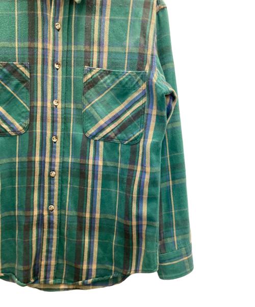 ST JOHN'S BAY（セントジョンズベイ）ST JOHN'S BAY (セントジョンズベイ) 80s チェックネルシャツ グリーン サイズ:Ｍの古着・服飾アイテム