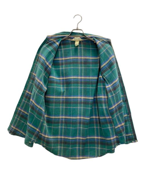 ST JOHN'S BAY（セントジョンズベイ）ST JOHN'S BAY (セントジョンズベイ) 80s チェックネルシャツ グリーン サイズ:Ｍの古着・服飾アイテム