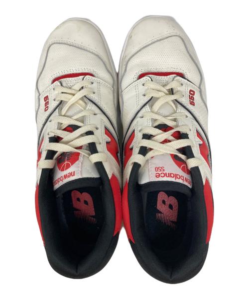 NEW BALANCE（ニューバランス）NEW BALANCE (ニューバランス) ローカットスニーカー ホワイト×レッド サイズ:27㎝の古着・服飾アイテム