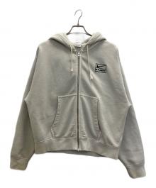 NIKE×stussy（ナイキ×ステューシー）の古着「U NRG FZ Washed Fleece Hoodie」｜グレー