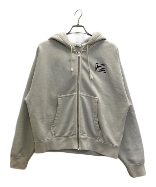 NIKE（ナイキ）NIKE (ナイキ) stussy (ステューシー) U NRG FZ Washed Fleece Hoodie グレー サイズ:Sの古着・服飾アイテム