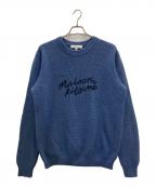 maison kitsuneメゾンキツネ）の古着「Handwriting Sweater」｜ブルー
